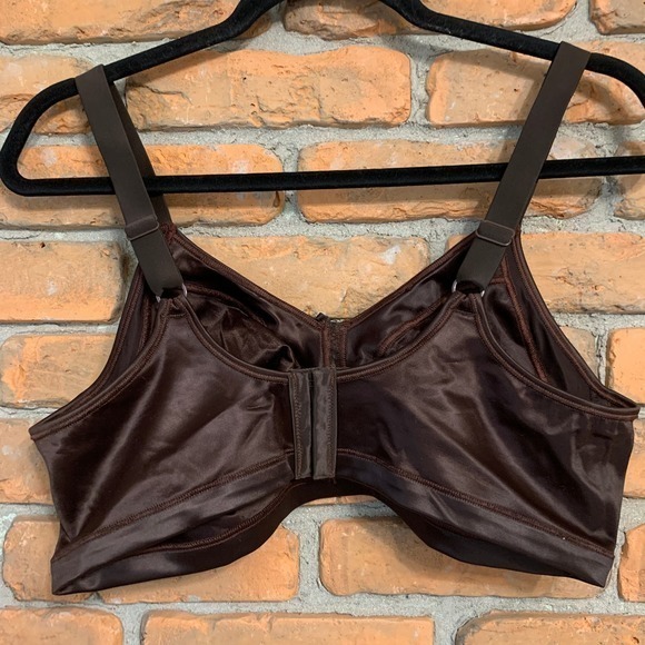 Bali Double Support Soft Touch Non-Padded Wirefree Bra Brown 0044 -‎ Size 40D - Picture 2 of 6